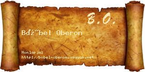 Böbel Oberon névjegykártya